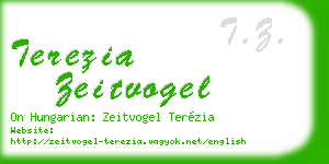 terezia zeitvogel business card